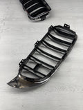 15-20 BMW F80 M3 F82 F83 Front Bumper Kidney Chrome Grilles Grills OEM M4 Badge