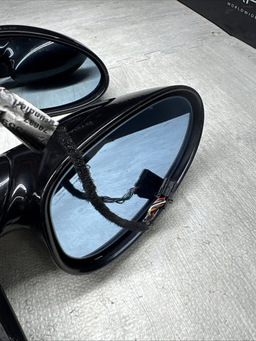 01-06 BMW E46 M3 Side View Door Mirrors Pair Painted Carbon Black *Notes*