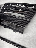 06-07 OEM BMW E63 E64 M6 Front Dash Center Console Carbon Trim 3pc Set