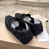 Louis Vuitton LV Driver Mocassin Black Size 9 Authentic Designer *Notes*