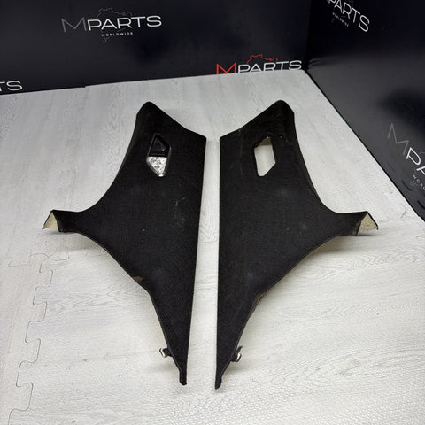 BMW E46 330CI M3 Coupe Rear C Pillars Trims Panels Black Pair OEM *Peeling