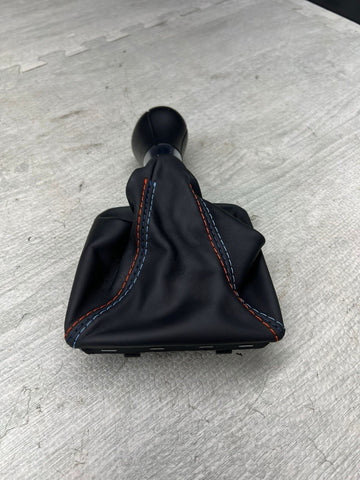 19-20 OEM BMW F87 M2 Manual Transmission Shifter Knob Leather Tri Stitch Boot