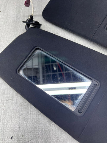 01-06 BMW E46 M3 Coupe Left Right Sun Visors Shade Mirror Black OEM Pair