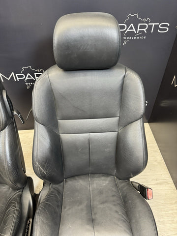 06-10 BMW E63 M6 Front Merino Black Leather Heated Left Right Sport Seat Set OEM