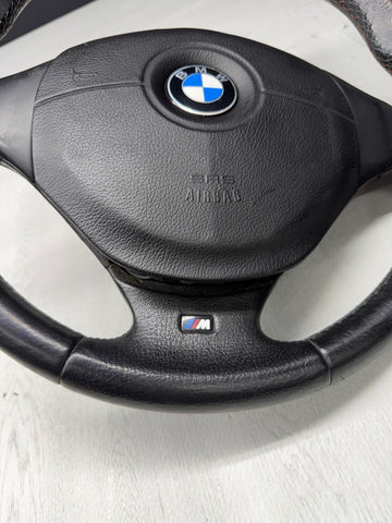 1996 - 2002 BMW E36 Z3 M M3 Leather Steering Wheel Black 3 Spoke 32342229487 OEM