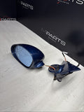 01-06 BMW E46 M3 Left Driver Side View Mirror Topaz Blue *Broken