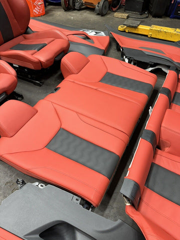 BMW 21-23 G82 M4 Coupe OEM Complete Front Rear Seats Fiona Red Leather Panels