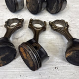 1996-2000 BMW S52 Engine Piston and Connecting Rod Set of 6 E36 M3 Z3M OEM