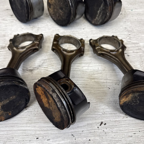 1996-2000 BMW S52 Engine Piston and Connecting Rod Set of 6 E36 M3 Z3M OEM