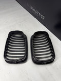 BMW 01-06 E46 M3 Front Kidney Grilles Matte Black Set