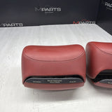 BMW 01-06 E46 M3 Convertible Rear Headrests Head Rests Imola Red OEM *Tab