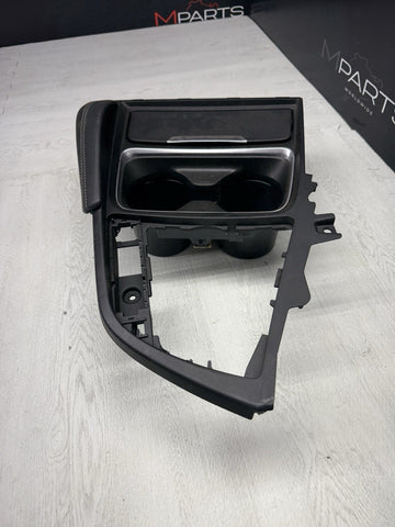 15-20 BMW F80 F82 F83 M3 M4 Front Cup Holder Center Console Trim White Stitching