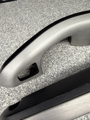 01-06 BMW E46 M3 Convertible Interior Armrests Trim Set Brushed Aluminum *1 Tab