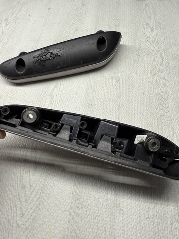 01-06 BMW OEM E46 M3 Convertible Brushed Aluminum/Black Trims Armrests Rear Pair