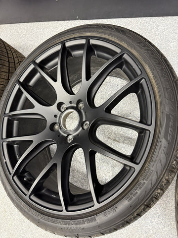 Beyern Wheels Rims 5x120 BMW E46 M3 19x8.5 ET40 19x9.5 ET38 Matte Black Set