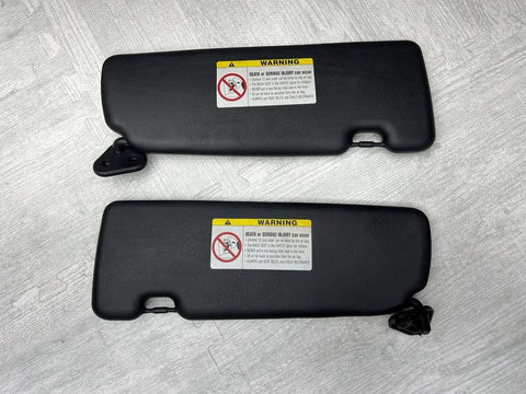 01-06 BMW E46 M3 Convertible Left Right Sunvisors Sun Visors Black Pair