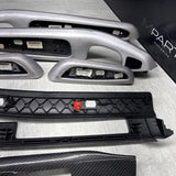 01-06 BMW E46 M3 Convertible Interior Armrests Trim Set Brushed Aluminum *Notes*