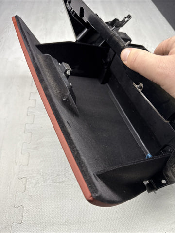 BMW 07-13 E92 M3 Extended Fox Red Leather Glove Box Glovebox Storage Compartment