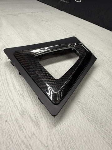 15-20 BMW F80 F82 F83 M3 M4 Center Dome DCT Shifter Plate + Carbon Fiber Overlay