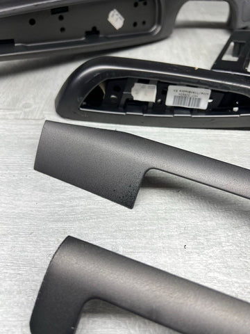 01-06 BMW E46 M3 Convertible Interior Armrests Trim Set Titan Shadow Grey