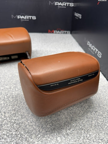 2001-2006 BMW E46 M3 Convertible Cinnamon Rear Headrests Head Rests Pair OEM