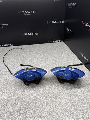 BMW 15-20 F80 F82 F83 M3 M4 Rear Brake Calipers OEM Blue