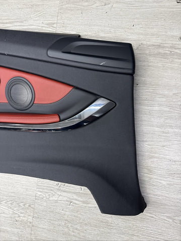 15-20 BMW F82 M4 COUPE REAR LEFT TRIM PANEL CARD MERINO SAKHIR ORANGE
