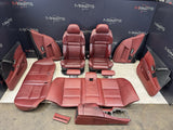 06-10 BMW E60 M5 Interior Front Seats Panels Cards Complete Red Indianapolis
