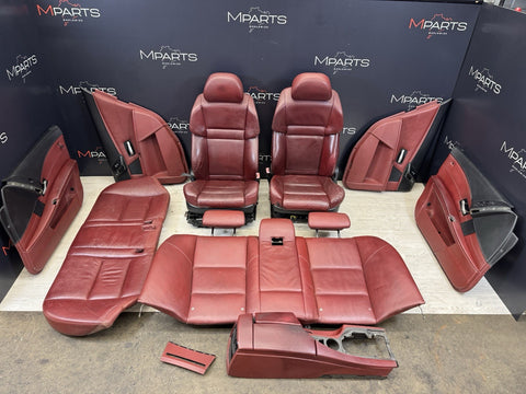06-10 BMW E60 M5 Interior Front Seats Panels Cards Complete Red Indianapolis