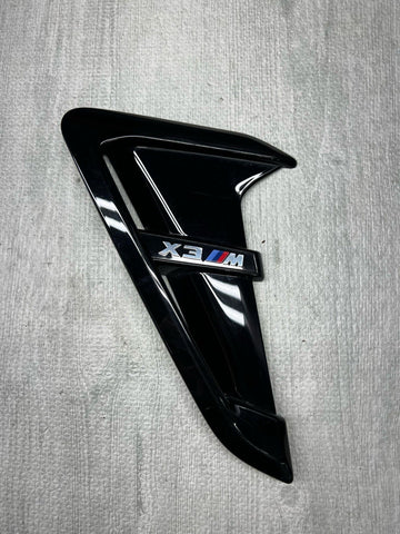 OEM BMW F97 X3M Left Driver Fender Grille Grill Vent Trim Air Duct Cover Black