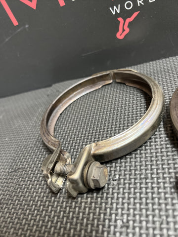 15-20 BMW F80 F82 F83 M3 M4 Exhaust Downpipes To Midpipe Clamps OEM Genuine