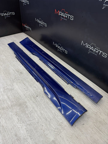 06-10 BMW E63 E64 M6 Side Skirts Rocker Panels Interlagos Blue OEM