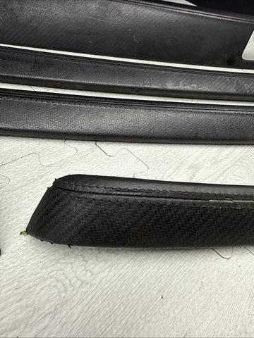08-13 BMW E92 E93 M3 Interior Trim Set Carbon Leather OEM *4 Broken Tabs