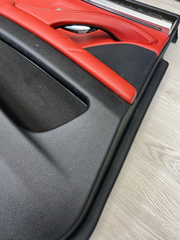 11-16 BMW F10 M5 SEDAN REAR LEFT DRIVER SAKHIR ORANGE DOOR CARD PANEL