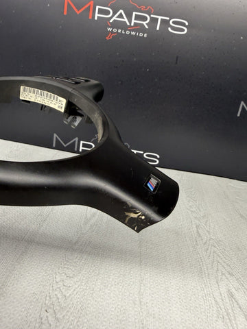 OEM 01-06 BMW E46 M3 Upper Lower Steering Wheel Trim Cover Plate Black