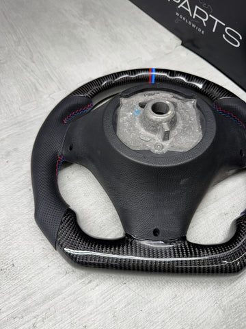 08-13 BMW E90 E92 E93 M3 OHC Carbon fiber Steering Wheel Tri Stitched Manual