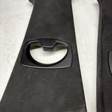 06-10 BMW E60 M5 Left Right Set B-Pillar Trim Panel Cover Alcantara OEM Used