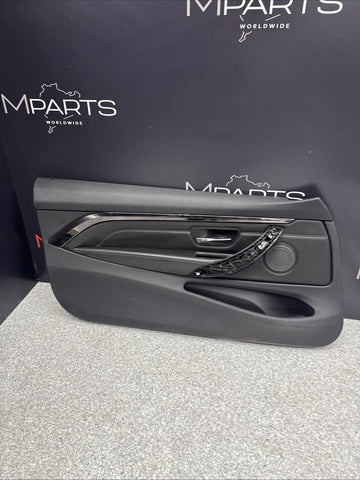 15-20 BMW F82 F83 M4 Front Left Driver Black Leather Door Card Panel