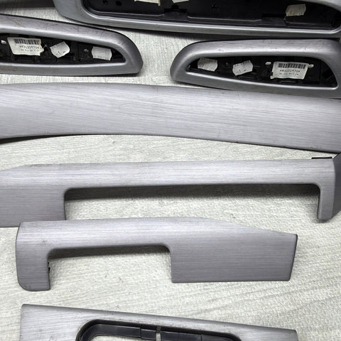 01-06 BMW E46 M3 Convertible Interior Armrests Trim Set Brushed Aluminum *Notes*