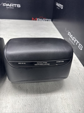 2001-2006 BMW E46 M3 Convertible Black Rear Headrests Head Rests Pair OEM