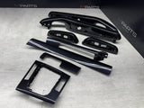 01-06 BMW E46 M3 Convertible Interior Armrests Trim Set Piano Black *NOTES