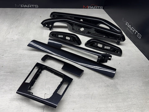 01-06 BMW E46 M3 Convertible Interior Armrests Trim Set Piano Black *NOTES