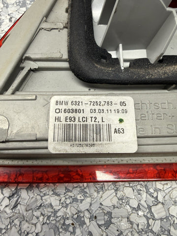 11-13 BMW OEM E93 335 M3 LCI Convertible Rear Left Driver Side Inner Tail Light