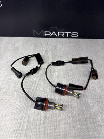 2x H8 White LED Angel Eyes Halo Ring Bulbs For BMW E90 E92 E93 E60 E61 X5 X6 Z4