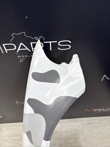 01-06 BMW E46 M3 Right Passenger Fender Alpine White Camouflage Wrap