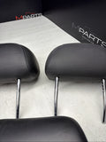 1997-2003 BMW E39 5-Series Sedan Rear Headrest Set of 3 Black Leather  *Notes*