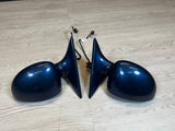 01-06 BMW E46 M3 Side View Door Mirrors Pair Mystic Blue