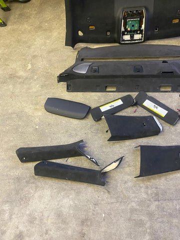(PICKUP ONLY) 13-19 BMW F06 M6 OEM ALCANTARA HEADLINER/PILLARS/VISORS/REAR DECK