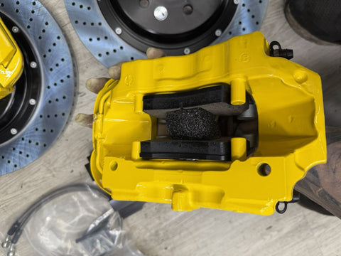 NEW 95-99 BMW E36 M3 BREMBO Big Brake Kit Yellow Calipers Rotors Set Plug Play
