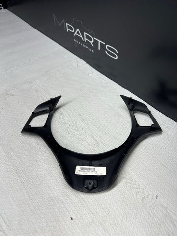 08-13 BMW E90 E92 E93 M3 Lower Steering Wheel Trim Cover Plate Black